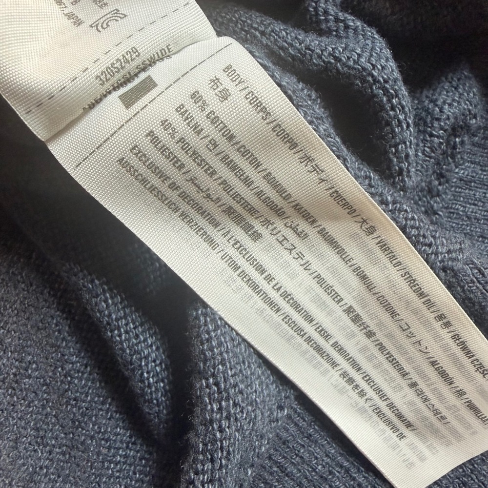 Hollister Mens Quarter Zip Sweater Small Gray Mock Neck Cotton Blend Pullover - Picture 6 of 7